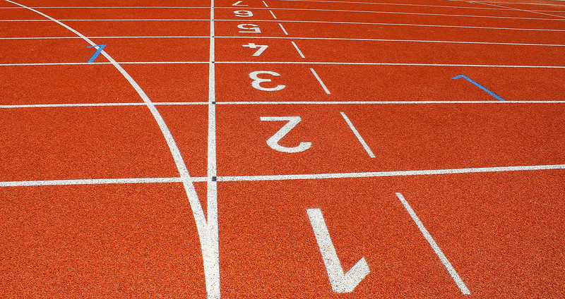 A track's lane numbers.